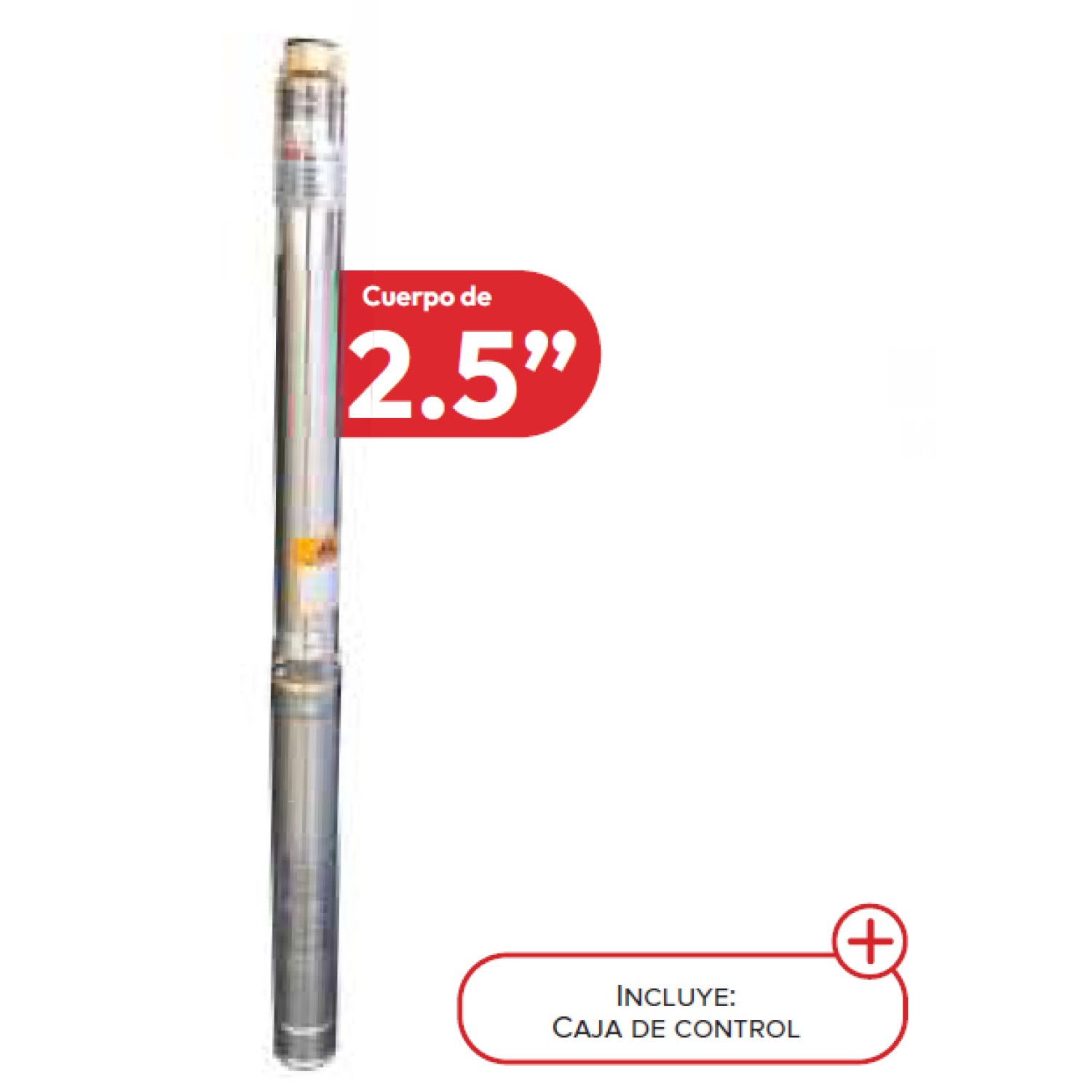 M2.5A1/2LD25 BOMBA SUMERGIBLE 2.5" ANTARIX, MONOFÁSICA DE 1/2 HP CON DESCARGA DE 1".