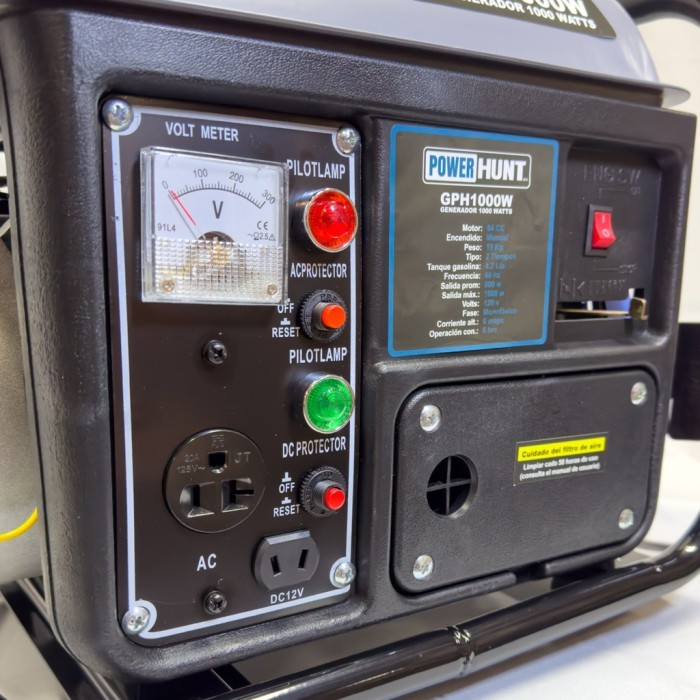 Power Hunt GPH1000W Generador portátil de 64 cc monofásico 1000W 110V.