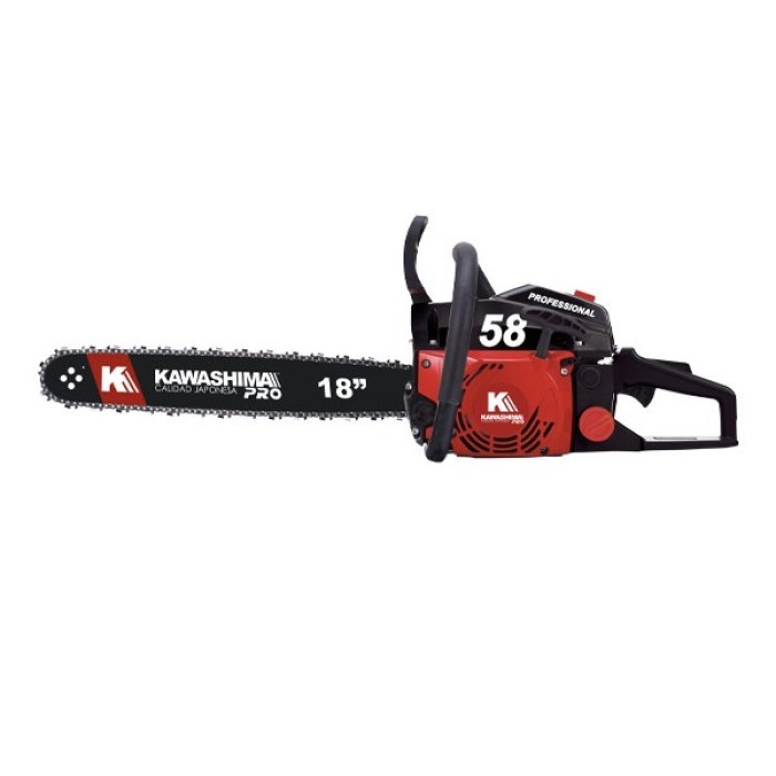 Kawashima MAKO58 Motosierra profesional 58 cc barras 18 pulg