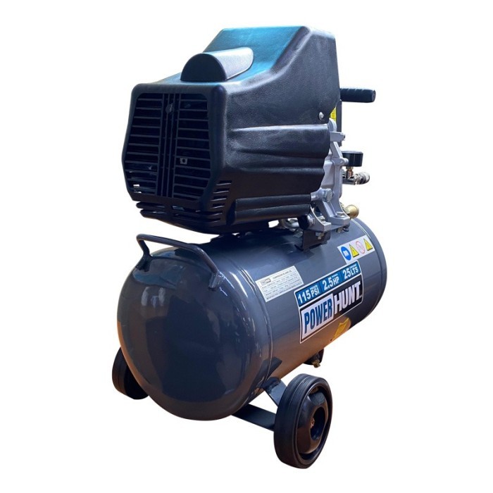 POWER HUNT COMPHKIT25L Kit compresor 25L doble conexión rápida manguera 3mts y pistola de gravedad